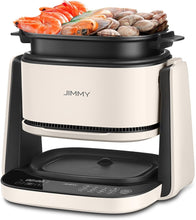 Carica l'immagine nel visualizzatore di Gallery, JIMMY AF3 Friggitrice ad aria multifunzione 2 in 1 con funzione piastra, 4 Litri, 1100W, 8 programmi di cottura