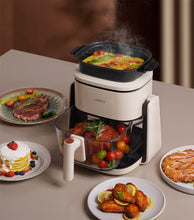 Carica l'immagine nel visualizzatore di Gallery, JIMMY AF3 Friggitrice ad aria multifunzione 2 in 1 con funzione piastra, 4 Litri, 1100W, 8 programmi di cottura