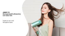 Carica l'immagine nel visualizzatore di Gallery, JIMMY F2 Asciugacapelli ultrasonico compatto e pieghevole con Nano-ioni e controllo del calore