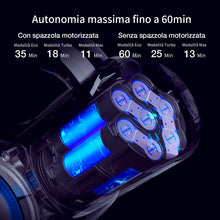 Carica l'immagine nel visualizzatore di Gallery, Jimmy H8 Scopa elettrica senza filo flessibile ultraleggera, con batteria estraibile, 500W e 160AW di potenza, autonomia 60 minuti, schermo LED smart, tecnologia adattiva e filtro HEPA
