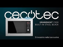Carica e avvia il video nel visualizzatore di galleria, Microonde a incasso digitale GrandHeat 2300 Built-in Steel Black