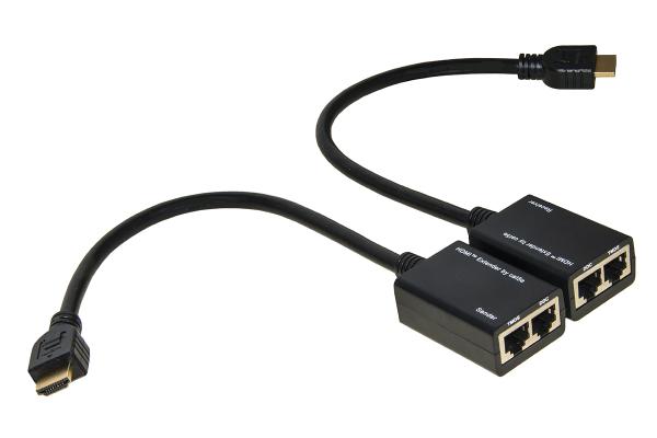 Estensore Hdmi - 2 Cavi Ethernet Cat 6 - 30Mt (Lkext15)