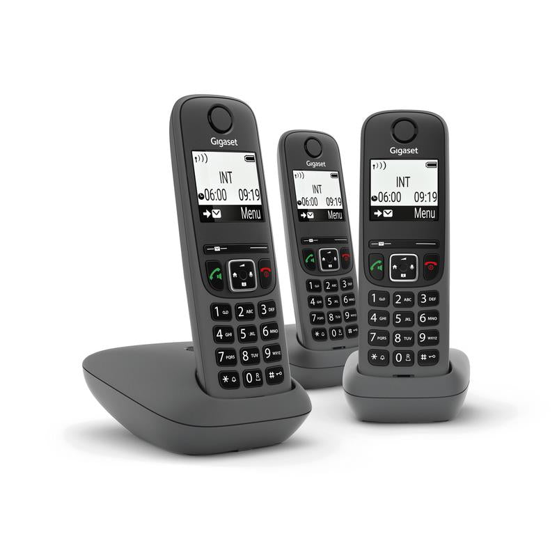 Telefono Cordless Gigaset As490 Trio Nero (L36852-H2810-K143)