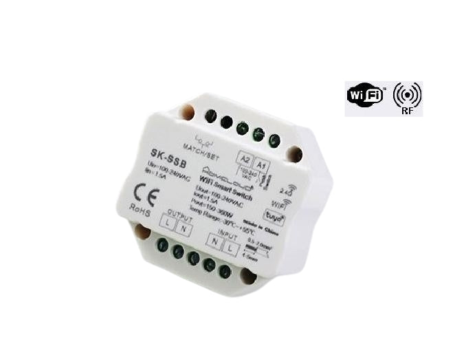 Modulo Smart Pulsante 220V Ac 1Chx1.5A Wi-Fi+Rf 2.4G (Sk-Ssb)