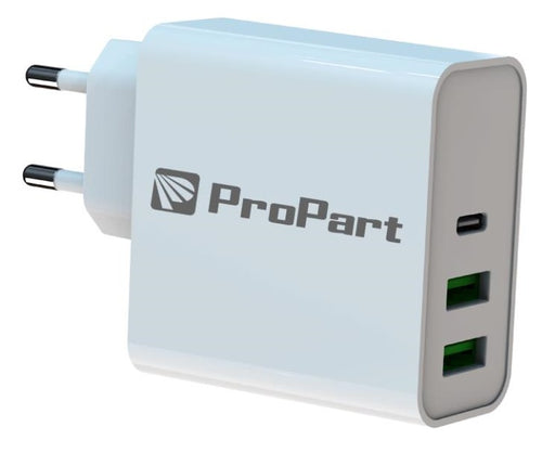 Caricabatterie Da Parete 65W 2X Usb-A + 1X Type-C (Ek-Pd-06)