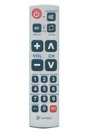 Telecomando Universale Facilitato Per Televisori (Rt 9661)