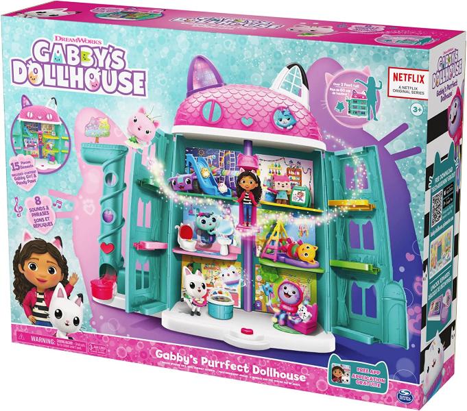 Gabby Dollhouse Netflix Playset La Casa Delle Bambole Di Gabby Con Luci E Suoni 60 Cm