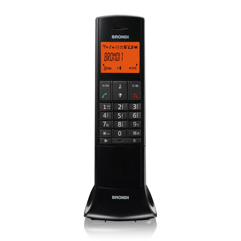 Brondi Lemure (Nero)  Telefono Cordless  Vivavoce  Eco Dect  Dect Gap
