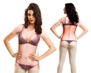 Costume Donna Maglietta 3D Sexi Lady Manica Corta M -011239-