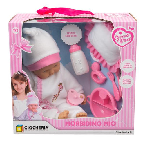 Coccole E Baci - Morbidino Mio 40 Cm Con Set Pappa E Cuscino