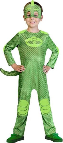 Costume Pj Masks Super Pigiamini In Scatola Geko Taglia 6-8 Anni