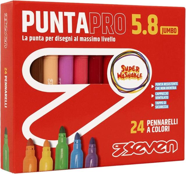 Pennarelli Punta Pro 5.8 Jumbo - Scatola Da 24 Pz