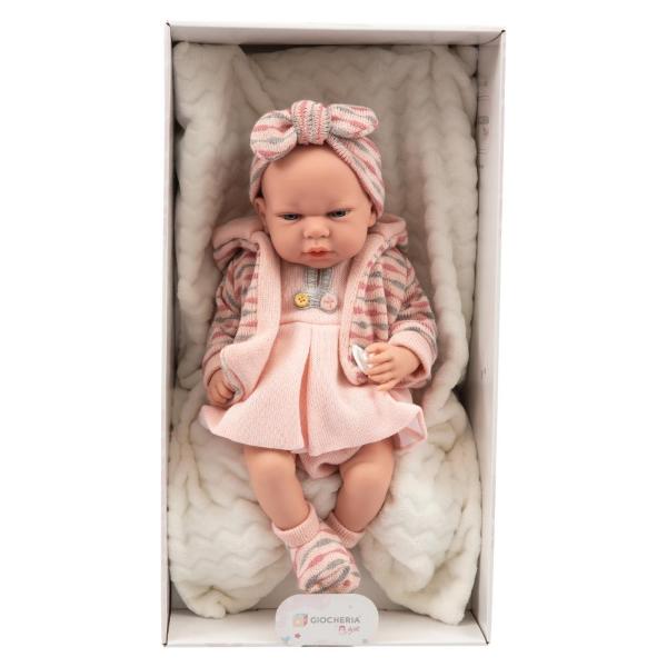 Arias - Reborn In Vinile Beb» 40Cm Con Cuscino Rosa 60292