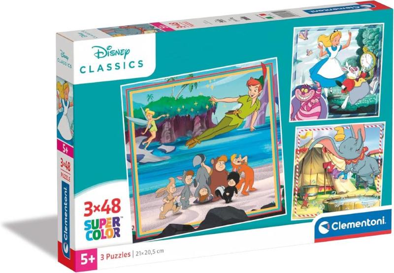 Puzzle 3X48 Quadrato Disney Classics