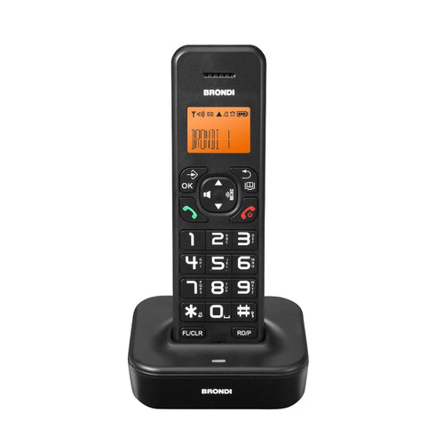 Brondi Bravo Star (Nero)  Telefono Cordless  Vivavoce  Tasti Grandi