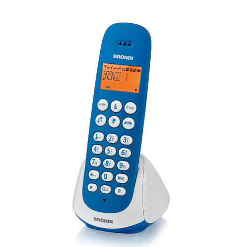 Brondi Adara (Blu/Bianco)  Telefono Cordless  Vivavoce  Sveglia