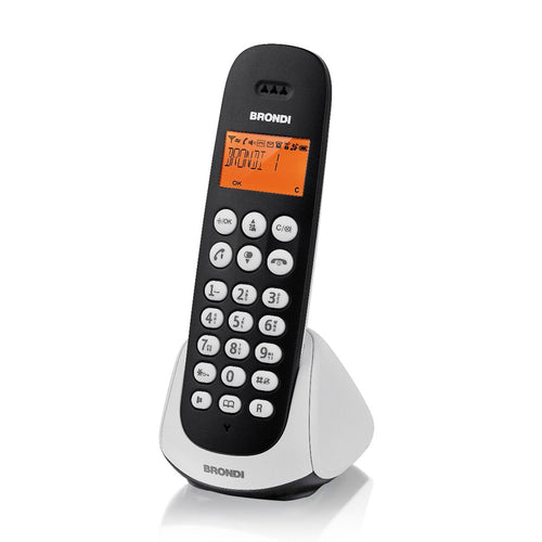 Brondi Adara (Nero/Bianco)  Telefono Cordless  Vivavoce  Sveglia