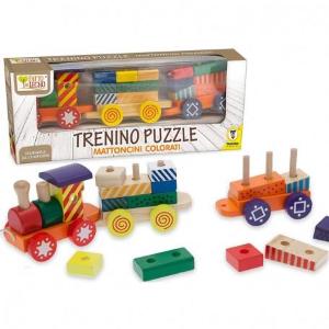 Treno Legno Puzzle Trainabile