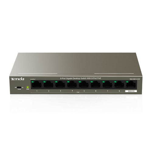 Tenda Tef1109P-8-102W - Desktop Switch 9 Porte Con 8 Porte Poe - 10/100 Mbps - Chassis Metallo