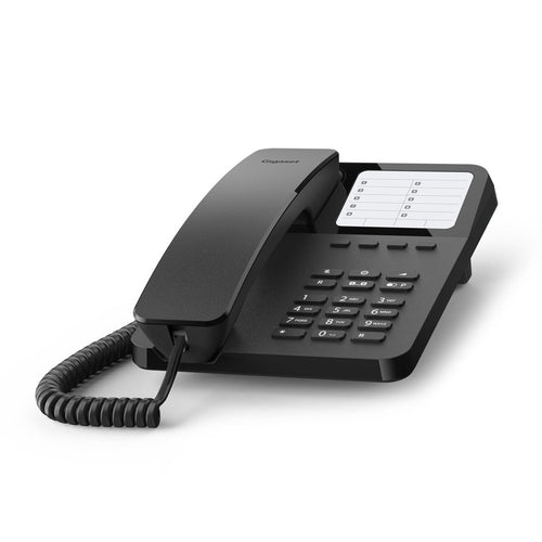 Gigaset Desk 400 (Nero) - Telefono Corded - Compatibile Centralini Telefonici E Apparecchi Acustici