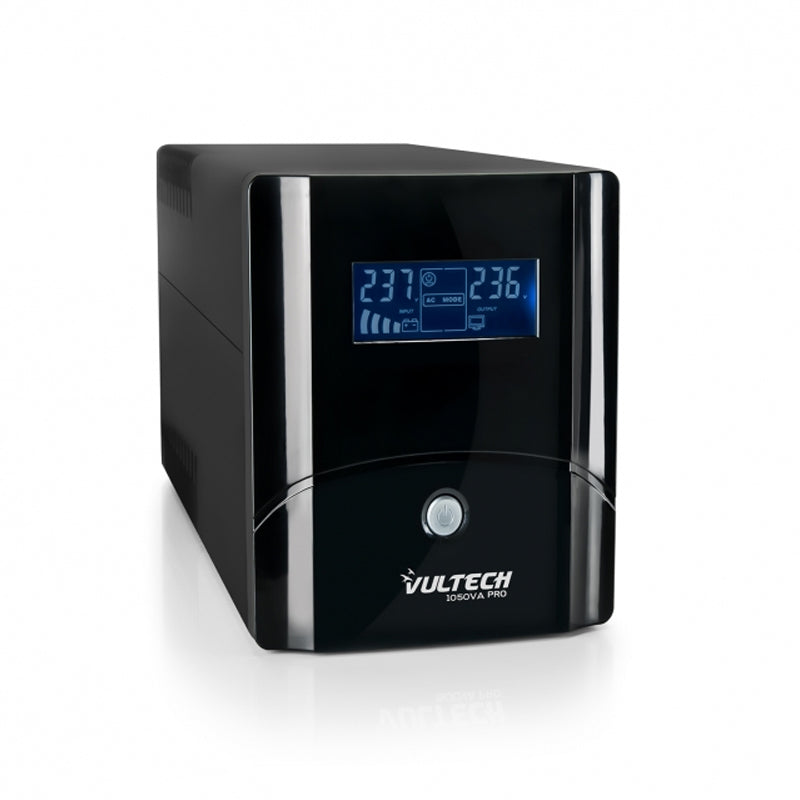 Vultech Ups1050Vapro  Gruppo Di Continuità Line Interactive  Lcd  2 Prese  1 Presa Iec13