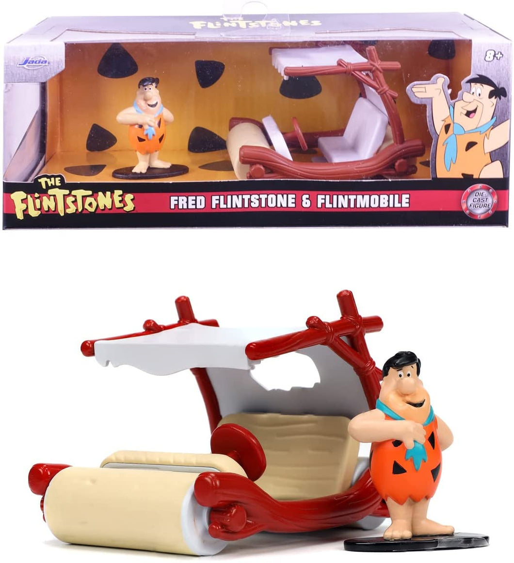 Jada 253253002 Fred Flintstone Family Car in scala 1:32 die-cast, con personagg