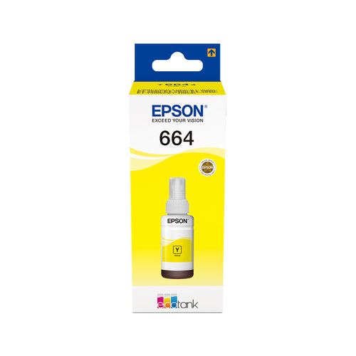 Epson 664 Yellow (C13T664440) - Cartuccia Originale Per Ecotank
