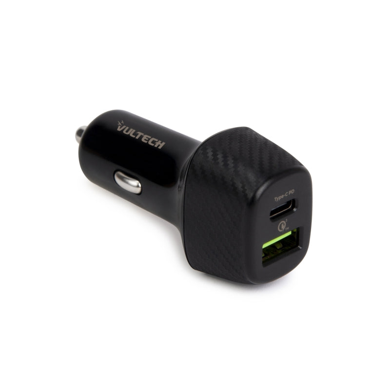 Vultech Ca3Qp  Caricatore Da Auto Con Usb (18W) E Type C (27W) Quickcharge 30 Pd (Max 45W)