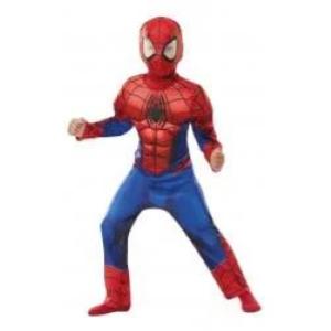 Costume Bambino Spiderman C/Muscoli 7/8 Cm 122/128