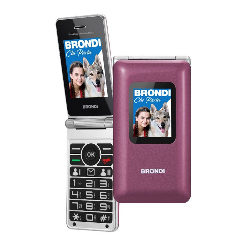 Brondi Amico Prezioso (Violet)  Telefono Cellulare Senior