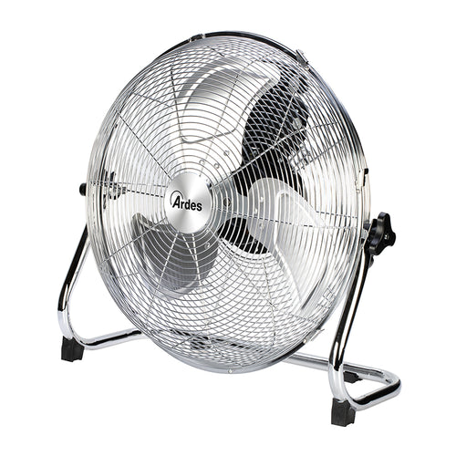 Ardes Box Chrome 40 (Ar5C40B )-Ventilatore Da Pavimento In Metallo 3 Pale Da 40Cm 45 Watt 3 Velocita''