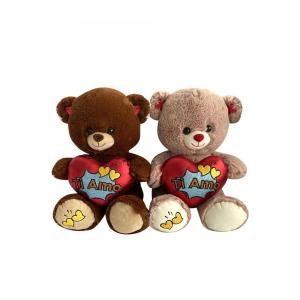 Peluche Orso Cuore Ti Amo Glitter Cm 30 2 Col