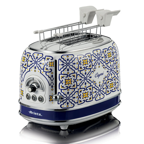 Ariete Toaster Capri Edition (155) - Tostapane Elettrico In Metallo - 6 Livelli Doratura - Espulsione Automatica - 2 Fette - 815W