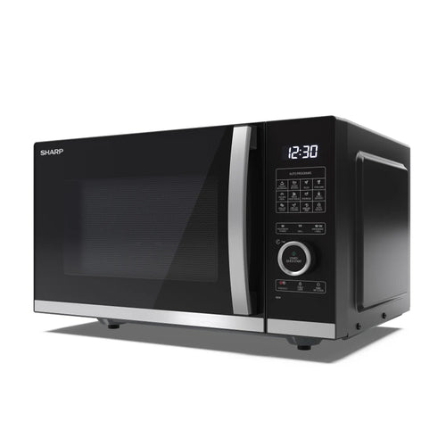 Sharp Yc-Qg254Ae-B - Forno A Microonde 25L - Flatbed - 1000W - Controllo Digitale - 11 Livelli Di Potenza - Black/Silver