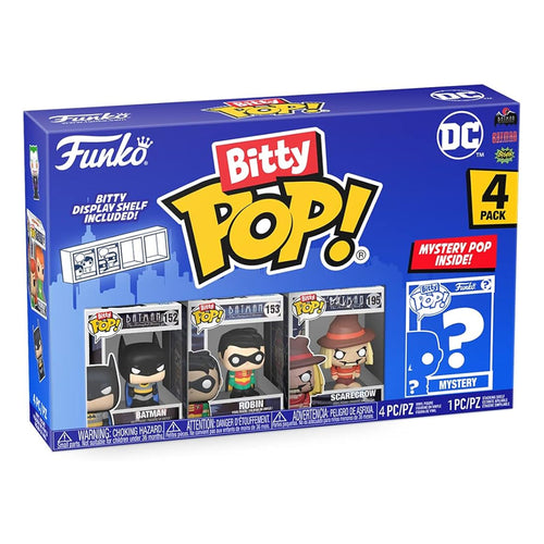 Funko Pop Bitty Pop 4-Pack (Batman + Robin + Scarecrow + Mistery) (71311) - Dc Comics