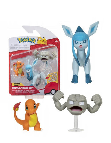 PK020204 ReiToys Pokèmon Battle Fig Set 3 personaggi Geodude CharmandeR Glaceo