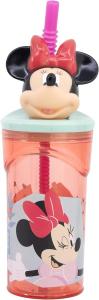 Bicchiere C/Cannuccia 3D Minnie