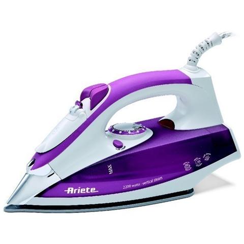 Ariete Steam Iron 2200 (6215/10)  Ferro Da Stiro  Punta Slim  Piastra Acciaio Inox  Colpo Vapore  Self Cleaning  2200W