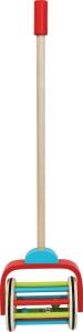Bastone Sonaglio Arcobaleno Legno Lusso