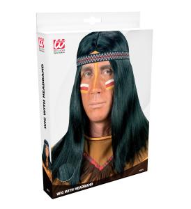 Parrucca Indiano C/Fascia Scatol.