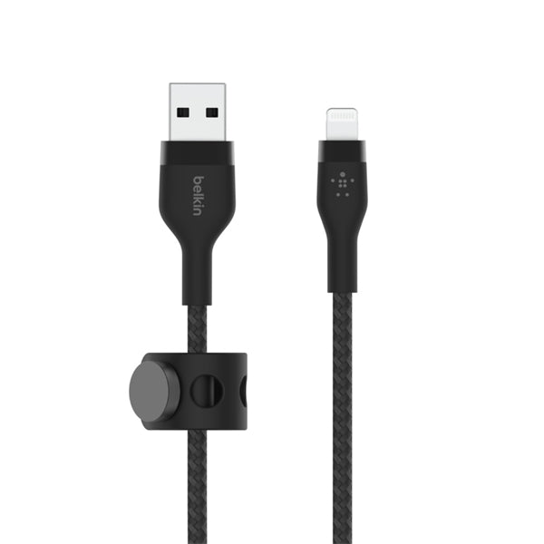 Cavo Intrecciato Silicone Da Usb-A A Lightning 3M - Nero