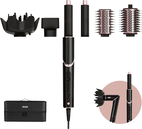 Styler Asciugacapelli Shark Flexstyle Comp Set - Nero E Oro Rosa Hd440Eu