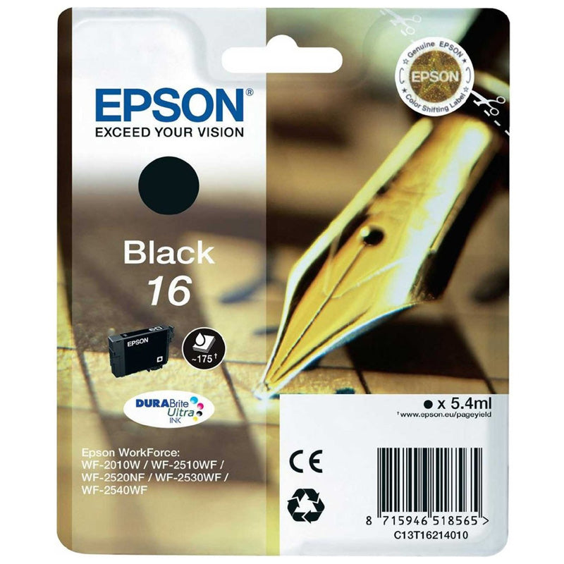 Epson T16 Black (C13T16214010)-Cartuccia Originale