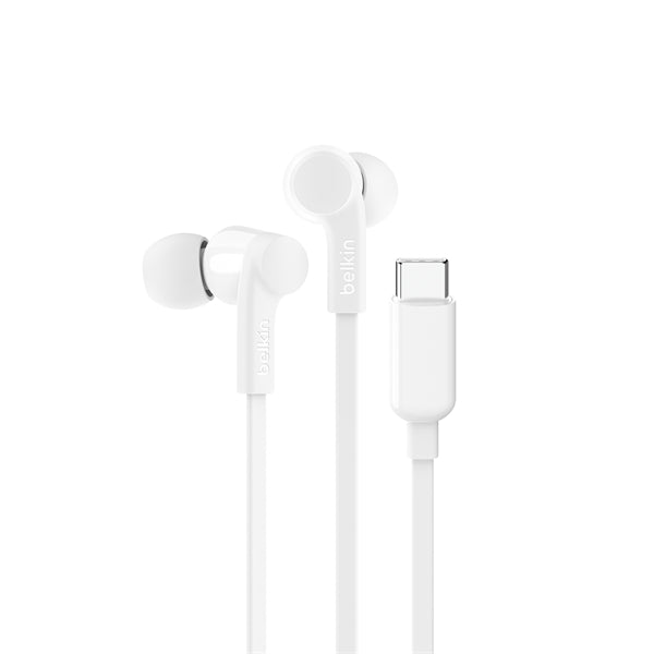 Usb-C Earbuds W/ Adjustable Volume Limiter White