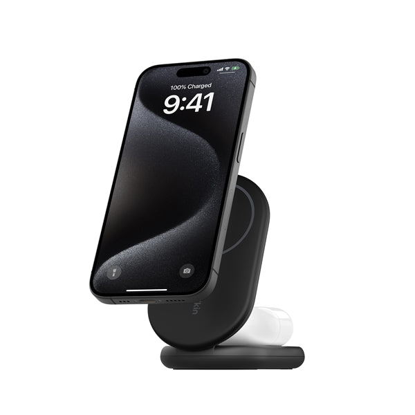 Supporto Di Ricarica Wireless 2In1 15W Qi2 - Nero