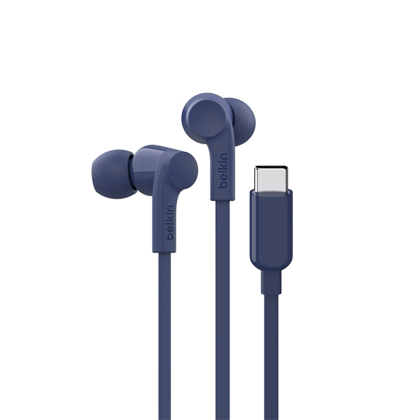 Usb-C Earbuds W/ Adjustable Volume Limiter Blue