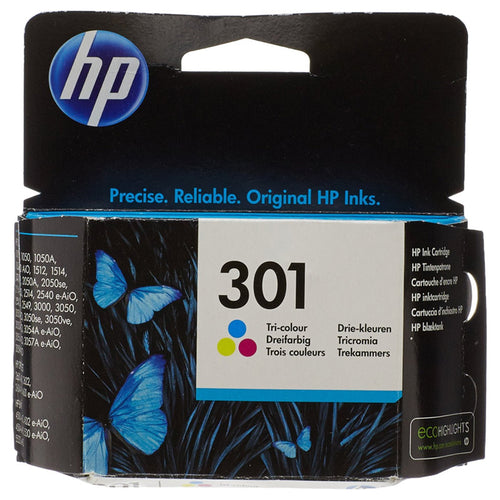 Hp 301 Tricolor (Ch562Ee)  Ciano + Magenta + Yellow  Cartuccia Originale