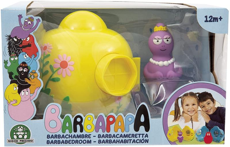 BARBAPAPA' CASETTA CON 1 PERSONAGGIO - BARBABELLA CON LA SUA CAMERETTA GIALLA