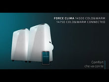 Carica e avvia il video nel visualizzatore di galleria, Condizionatore portatile Force Clima 14750 Cold&amp;Warm Connected
